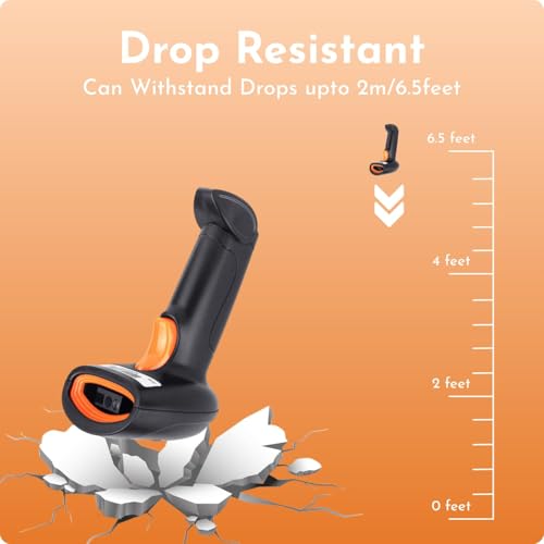 Image of PX40 Wireless 2.4GHz 2D & 1D Barcode Scanner (QR Code & Barcode) | Wired & Wireless(Rechargeable) Connectivity | Strong ABS Body | 1 Year Warranty (B29)