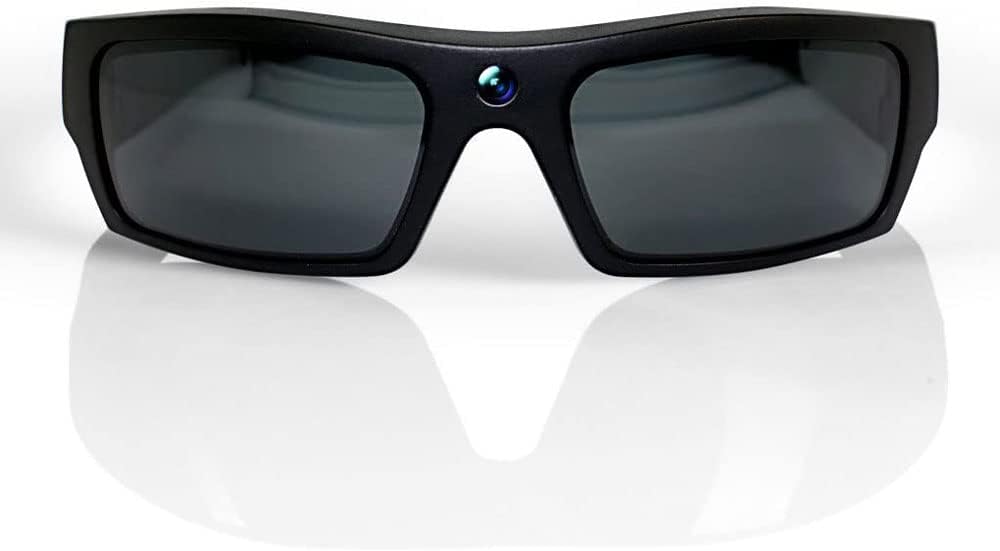 GoVision SOL 1080p HD Camera Glasses Video Recording Sport Sunglasses with Bluetooth Speakers and 15mp Camera - Black