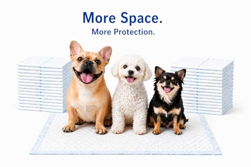Image of 60 Count X-Large Heavy Duty Dog Pee Pads, 26 inch x 35 inch, Advanced 6-Layer Absorption Core, Leak-Proof, Fast-Drying, Fragrance-Free