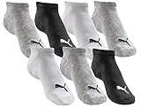 PUMA Junior Sneakersocken Kinder - 7 Paar - Grey-White-Black-Mix - Größe 35-38