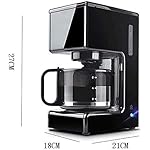 QJRGUY 0.75L Filter Coffee Machine, 7-Cup Capacity with Timer, Boil-Dry Protection, Reusable, and Pause & Pour Function - Image 5