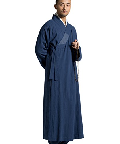 ZanYing Buddhist Monk Robe Vintage Religion Gown Blue S-3XL Summer3