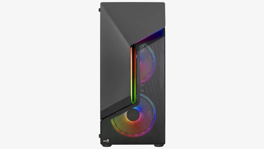 Caja Media Torre ATX AeroCool Scape V2 RGB con Panel acristalado, Color Negro