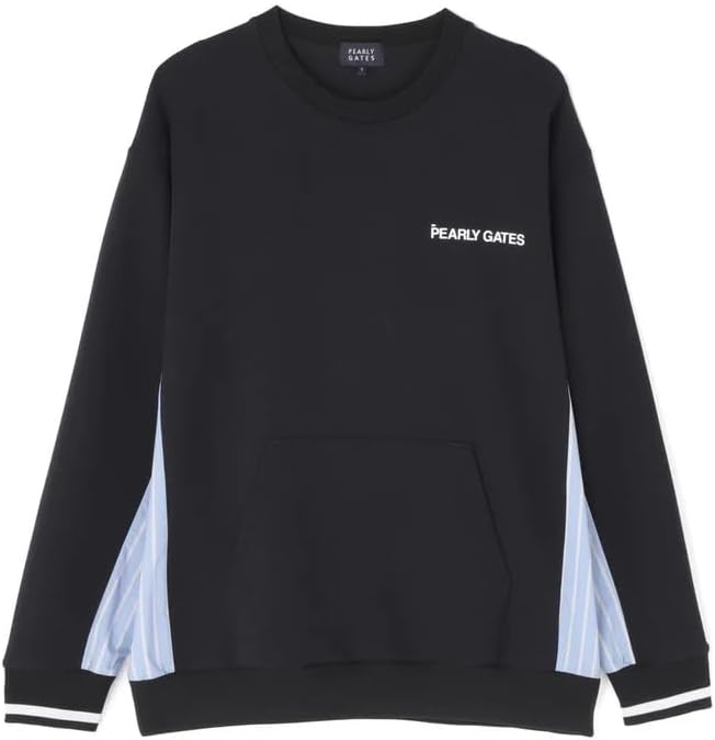 サイズ：6 PEARLY GATES パーリーゲイツ  スウェット 長袖トレーナー  ブラック系 [240101448935] ゴルフウェア メンズ ストスト サイズ：6 PEARLY GATES パーリーゲイツ スウェット 長袖
