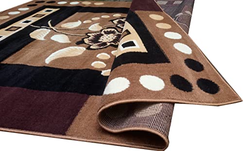 Image of Acrylic Rectangular Carpet for Hall | Mat for Living Room | 5x7 Feet Gold | Anti-Skid Carpets | Carpet for Bedroom Floor | Galicha for Hall | Home & Decor (150x195 CM - Gold Color)