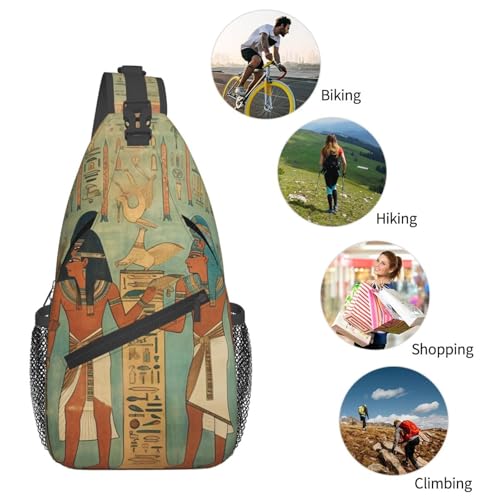 Bolso Sling unisex negro para pecho y viaje miniatura 5