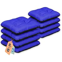 FDISDIFH Set di 1/2/4 Cuscini per Sedie da Pranzo con Laccetti, Cuscini da Seduta da Cucina Sfoderabile 45x43cm, Cuscino per Sedia Memory Foam Antiscivolo per Casa,C,4 Pack
