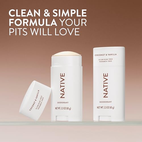 Native Deodorant Contains Naturally Derived Ingredients, 72 Hour Odor Control, Deodorant for Women and Men, Aluminum Free, Coconut & Vanilla 2.3 oz