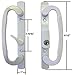 TechnologyLK Sliding Glass Patio Door Handle Set, Mortise Type, Keyed, White, 3-15/16
