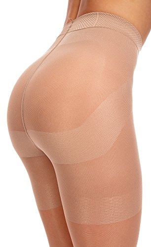 Women's Magic Shaper 40 Denier Control Top Shaping Tights Naturel Medium4