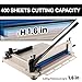 17 Inch Paper Guillotine Trimmer – Industrial Paper Cutter Heavy Duty A3 Format, Heavy Duty Paper Trimmer with 400 Sheets Capacity, HSS Blade, Dual Scale & Safety Guard for Commercial Office Use