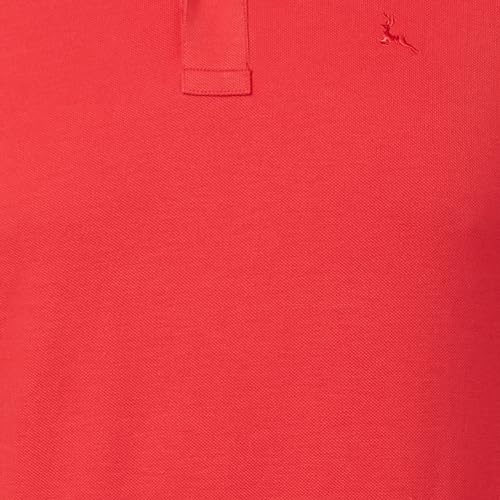 Image of Parx Men Regular Fit Solid Pattern Cotton Polyester Blend Half Sleeve Polo Neck Casual T-Shirt