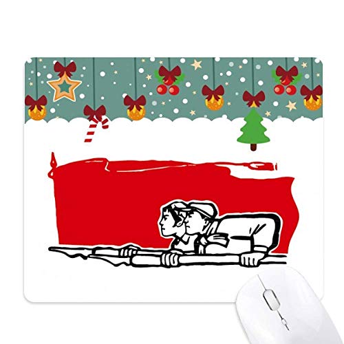 Tapis de souris drapeau rouge pour ordinateur de bureau ou pc portable