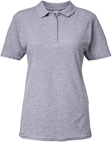 Gildan 64800L Ladies Softstyle Double Pique Polo Shirt - Sport Grey - L