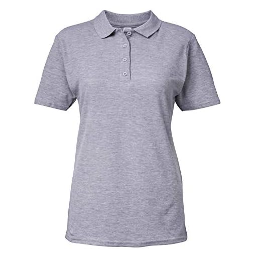 Gildan 64800L Ladies Softstyle Double Pique Polo Shirt - Sport Grey - M