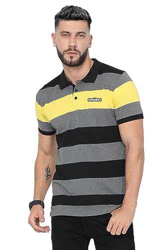Image of fanideaz Branded Mens Half Sleeve Cotton Striped Polo T-Shirt for Mens || Polo Tshirt for Men || Branded Tshirt for Men