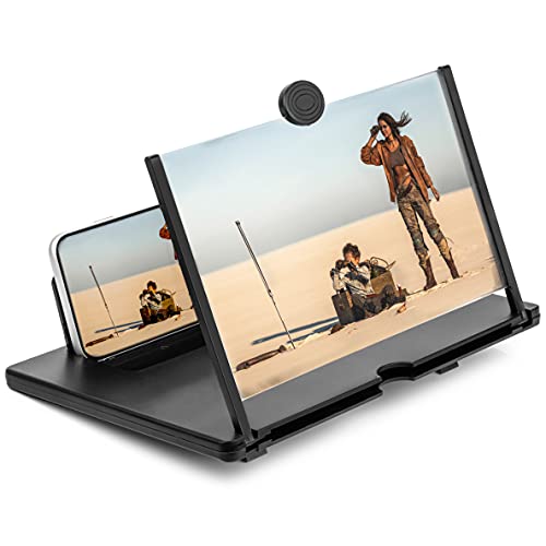 12" Screen Magnifier for Cell Phone - Durable Phone Screen Magnifier - Thin and Portable Cell Phone Magnifier - HD Quality Smartphone Screen Magnifier - Compatible with iPhone and Android