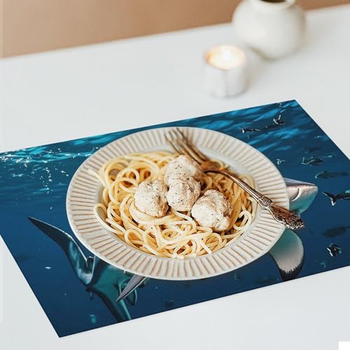 Set de table imperméable antidérapant PVC table salle à manger 6 pcs - 8