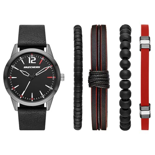 Skechers Reloj Analógico para Hombres de Cuarzo con Correa en Poliuretano SR9066