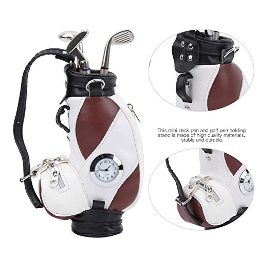 Saco de minigolfe, conjunto de canetas de golfe, durável para home office da empresa amiga(Marrom e