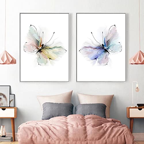 Art mural chambre bébé papillon affiche scandinave décoration maison toile abstraite 40x60