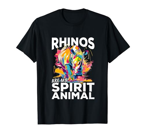 Funny Rhino Rhinozeros Animal Rhino Les rhinocéros sont mon animal spirituel T-Shirt