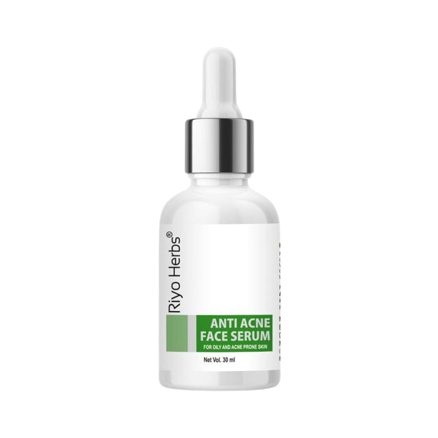 Riyo Herbs Anti Acne Face Serum 30ml | With Aloe Vera, Clove Oil & Neem Extracts | For Anti Acne, Decongest Pores & Reduces Excess Oil | Best Use for Oily Skin | For All Skin Types