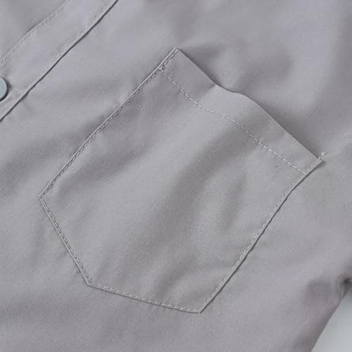 Boys Button Front Collar Shirts Long Sleeve Thin Lightweight Plain Coats Formal Un𝐢form Tops Kids Shirt4