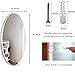 Facilehome Oval Wall Mounted Mirror Dressing Mirror Frameless,Bedroom or Bathroom Mirror,Horizontal or...