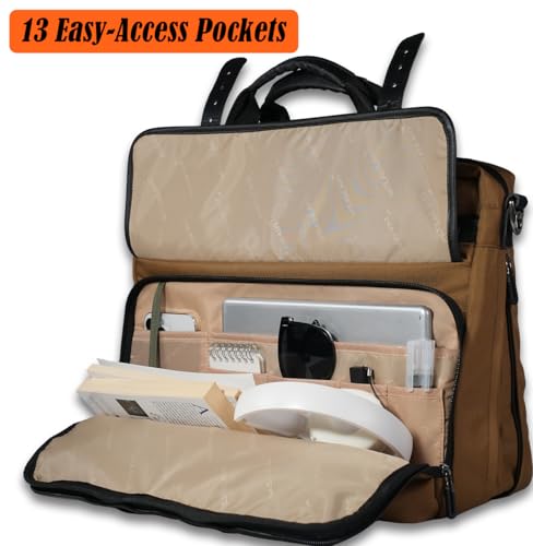 Image of WELKINLAND 17-Inch Laptop Briefcases for Men,13Pockets Men's Laptop Bag