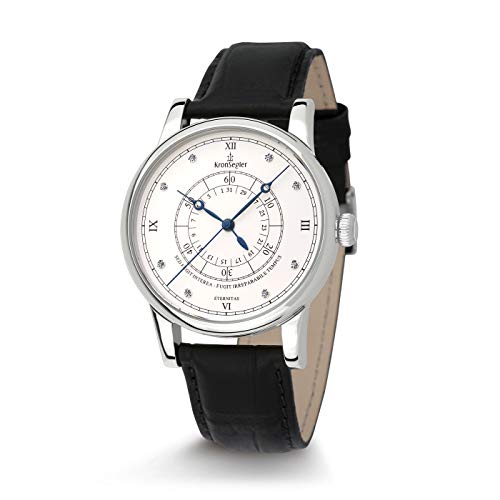 Montre homme Kronsegler bracelet cuir noir, l'accessoire idéal du bureau aux soirées habillées