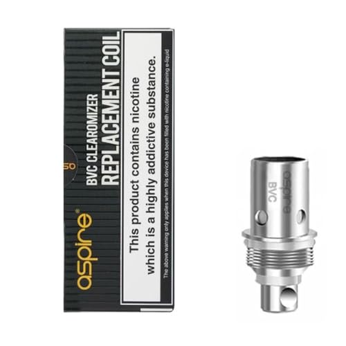 Aspire BVC Clearomizer Replacement Coil BVC Coils 1.6 Ohm for K1/K2 Tank, ET, ET-S,CE5, CE5-S, Vivi Nova, Vivi Nova-S, Mini Vivi Nova, Mini Vivi Nova-S No Nicotine