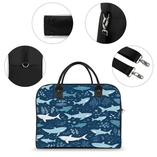Bolso de mano Sharks con correa ajustable y cremallera miniatura 6