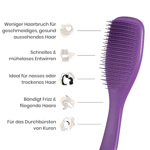 Tangle Teezer Ultimate Detangler Haarbürste – Für Nasses & Trockenes Haar – Entwirrungsbürste für Alle Haartypen… – Ansicht 5