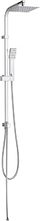 K2O Columna de Ducha sin Grifo Chillout Ocean 101,5 cm Diseño Cuadrado de Acero Inoxidable con Rociador y Ducha de Mano