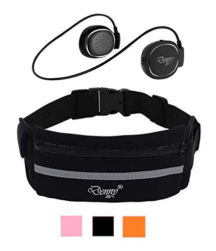 On Ear Wireless Sports Headset with Waist Pack Gift Set- Cordless Headphones Bluetooth with Bonus Fanny Pack Running Bag -Bluetooth Headphone Set with Pouch to Hold iPhone 6, 6S, 7,8 Samsung Galaxy