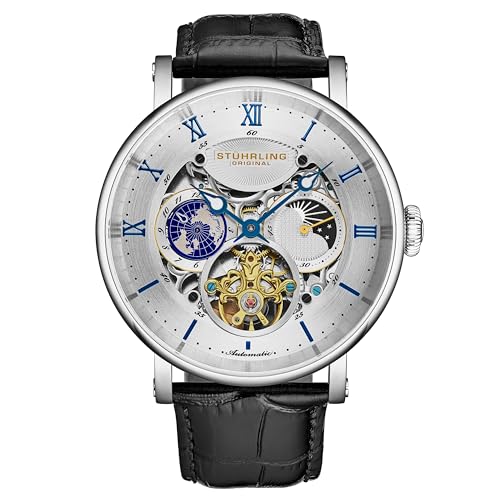 Montre automatique Stuhrling double fuseau : ne perdez plus le fil du décalage horaire