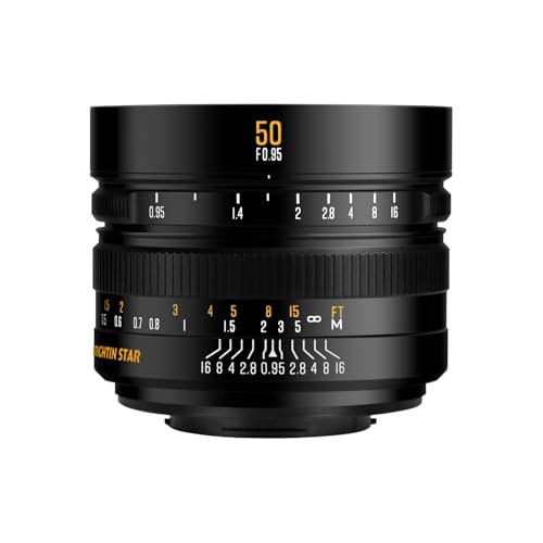 Image of Brightin Star 50mm F0.95 f /0.95 APS-C Mirrorless Camera Lens for Panasonic LUMIX Olympus Micro 4 /3, Manual Focus Lens Fit for G7, GX85, GX9, G95, GH5, GH6, G100, G9