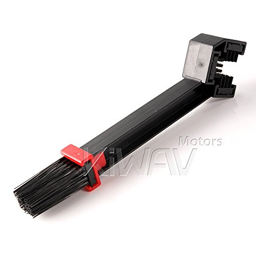 Kiwav Motorcycle Chain Scrubber Cleaning 3 Way Brush Black Compatible For Motorcycle Bicycle #TOP2