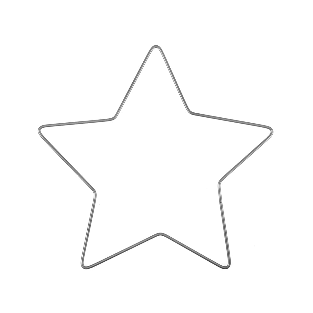 Crafty Capers Silver 20Cm | | Metal Christmas Star | Crafts And Floristry Wreath Projects