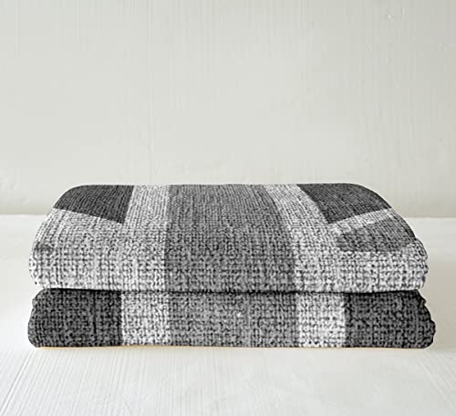 Loussiesd United Kingdom Flag Sherpa Blanket Union Jack Plush Blanket Grey UK Flag Fleece Throw Blanket For Kids Adults Geometric Fuzzy Blanket for Sofa Bed,Soft Double 60x79 Inch - Image 4