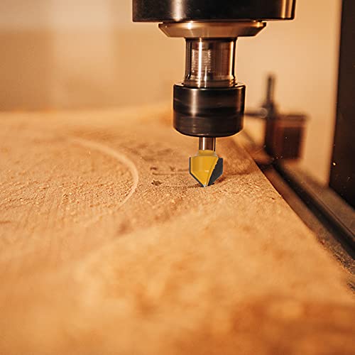 Mna 90 Degree V Groove And Round Nose Router Bit Set, 1/4 Inch Shank Signmaking Router Bits, 3D Cnc Lettering & Engraving Router Bit Kit #TOP5