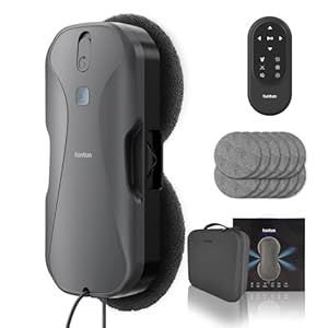 tuntun W12pro Fensterputzroboter, 4-Wege-D... Elektrischer Fensterputzer, Intelligente Wegplanung, Integrierte Aufbewahrungsbox, Für Glatte Oberflächen geeignet