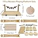 Niwaes 7 Pcs Chinchilla Ledges Wood Sets, Hamster Wooden Stand Platform with Lava Ledge Blocks Chew Toys Small Animal Cage Accessories for Rat Gerbil Guinea Pig Parrot Chipmunk Squirrel Mouse