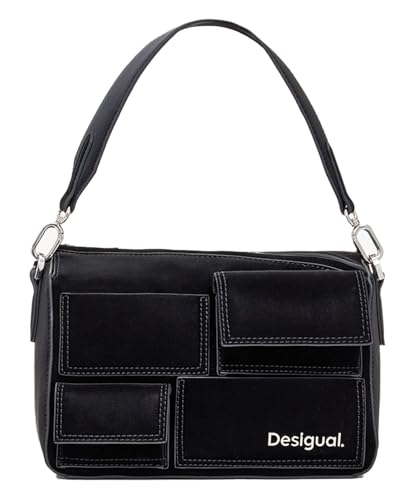 Desigual Umhängetasche Schultertasche Pocket Phuket Hand Bag Black schwarz