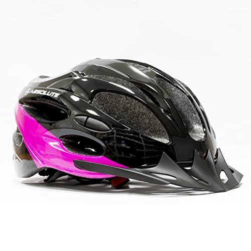 Capacete Ciclismo Bike Absolute Mia Viseira (Preto c/Pink, M)
