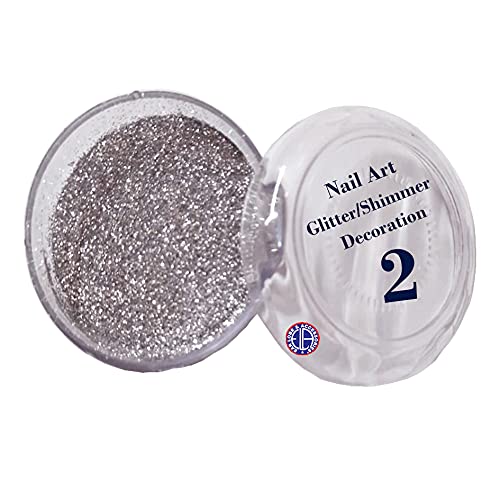 Ear Lobe & Accessories Personal/Professional Super Nail Art Glitter shimmer color Silver HNo - 2-image-16