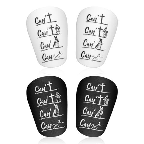 Nqeuepn 2 Pairs Miniature Shin Guards PBT and EVA Material Soccer Shin Pads 10x6cm/3.94x2.36in Mini Guards Soccer Black White Small Football Equipment for Teenagers Adults