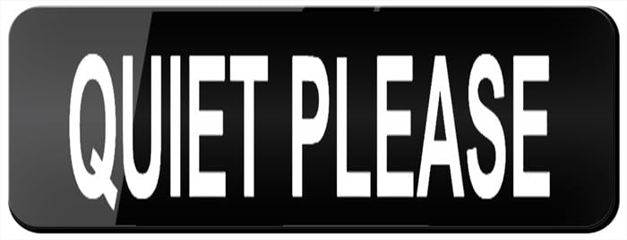 Unisex Acrylic Sign - Quiet Please - Comes With Graphical Symbols And Strong Adhesive Tape For Door Or Wall 10" X 3" Outdoor Signs Acrylic Design