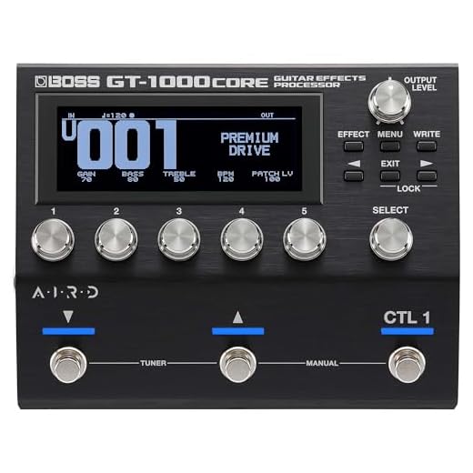 BOSS GT-1000CORE | Procesador de efectos de guitarra compacto | Amplis de guitarra ultraversátiles creados con AIRD | Efectos integrados prémium